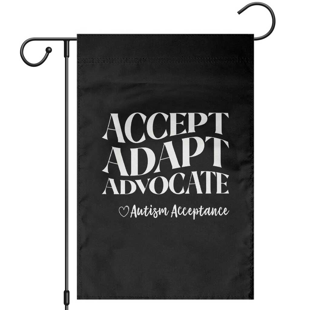 Autism Acceptance Garden Flag Accept Adapt Advocate