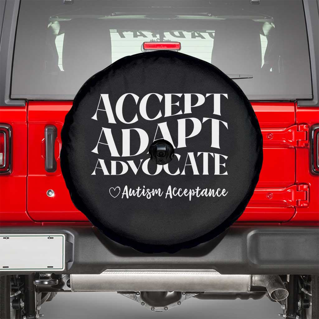 Autism Acceptance Spare Tire Cover Accept Adapt Advocate