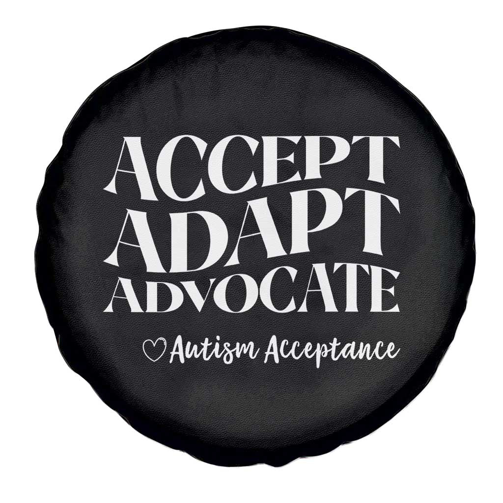 Autism Acceptance Spare Tire Cover Accept Adapt Advocate