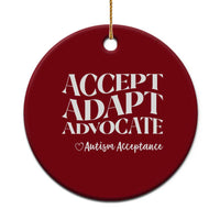 Autism Acceptance Ceramic Ornament Accept Adapt Advocate