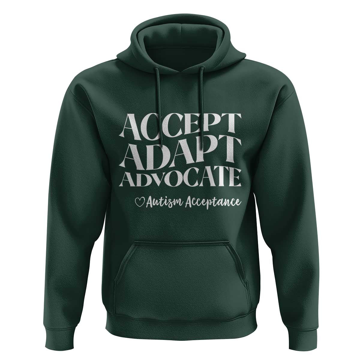 Autism Acceptance Hoodie Accept Adapt Advocate