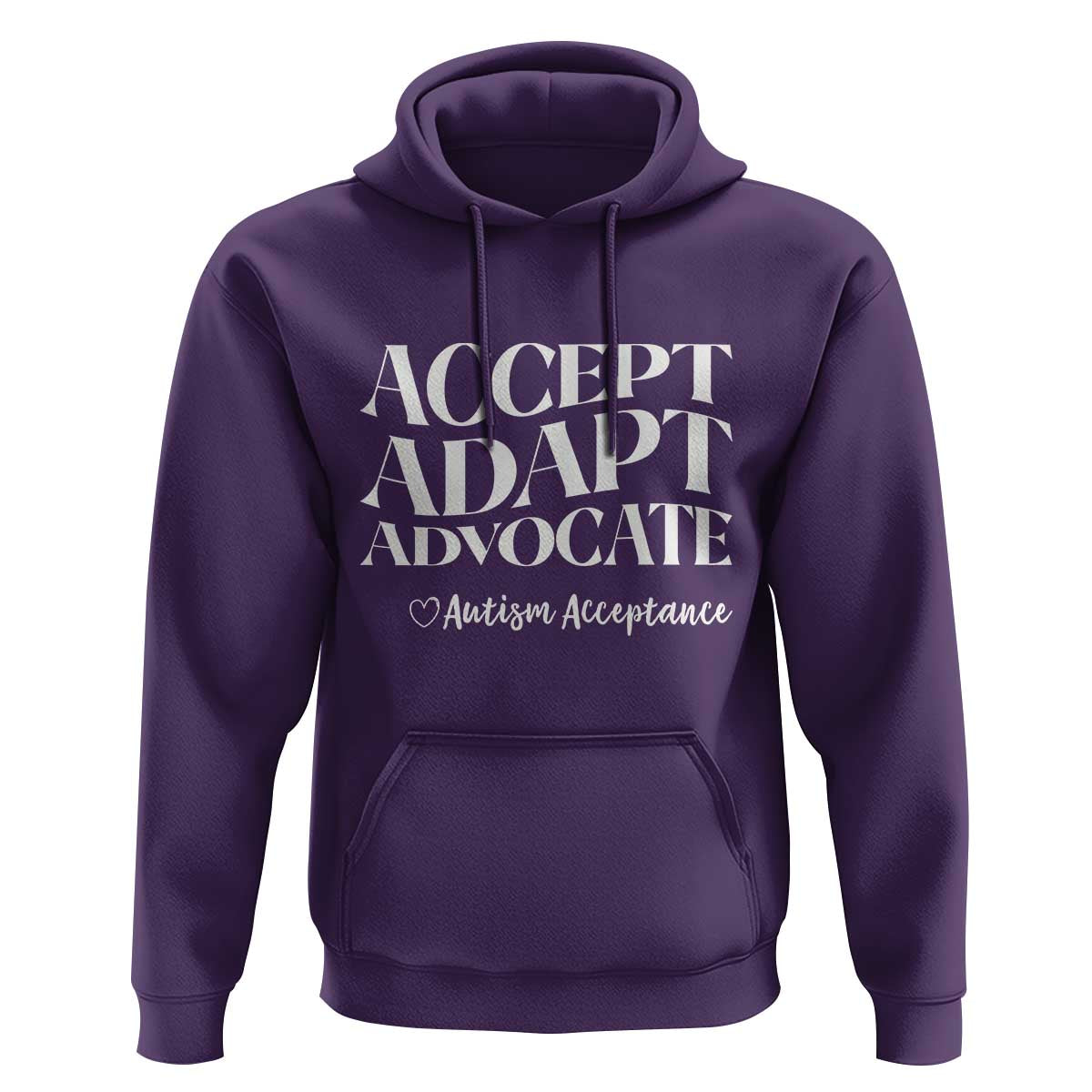 Autism Acceptance Hoodie Accept Adapt Advocate