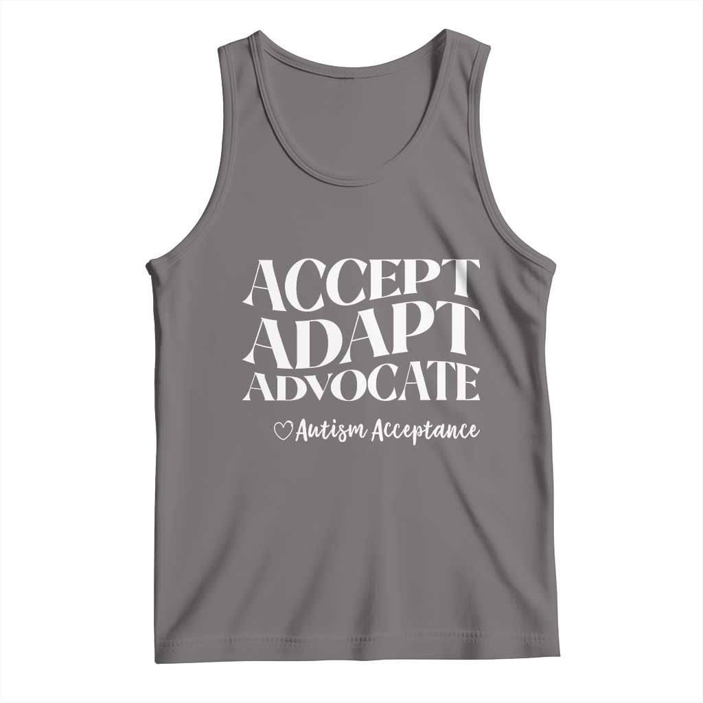 Autism Acceptance Tank Top Accept Adapt Advocate