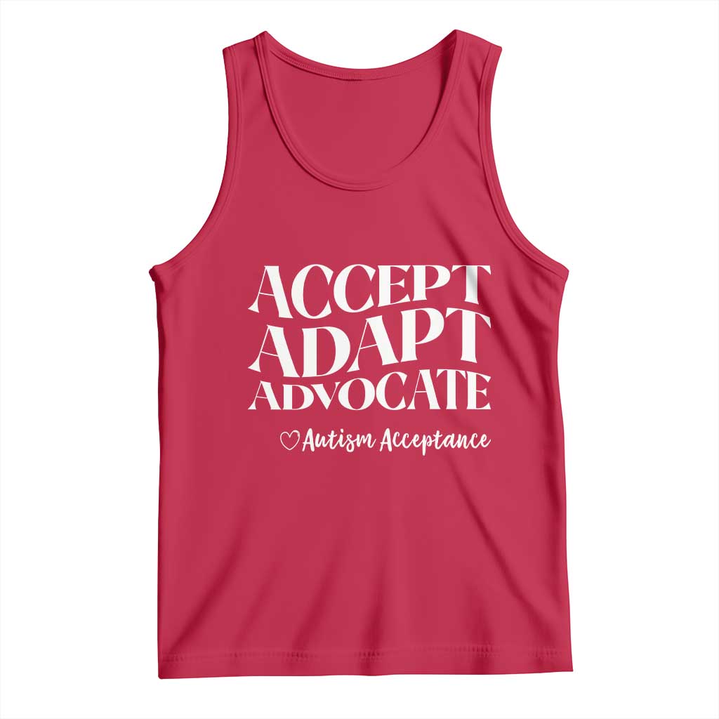 Autism Acceptance Tank Top Accept Adapt Advocate