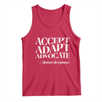 Autism Acceptance Tank Top Accept Adapt Advocate