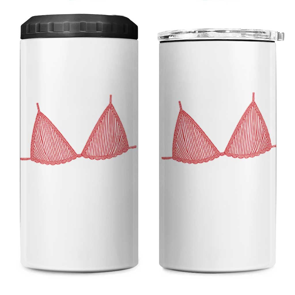 Coastal Bikini 4 in 1 Can Cooler Tumbler Girls Trip Matching Beach Weekend