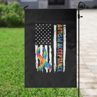 Autism Acceptance Garden Flag US Flag Ribbon Support Neurodiversity
