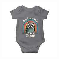 Be in Awe of My Tism Baby Onesie Funny Raccoon Autism Acceptance