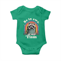 Be in Awe of My Tism Baby Onesie Funny Raccoon Autism Acceptance