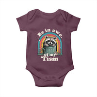 Be in Awe of My Tism Baby Onesie Funny Raccoon Autism Acceptance