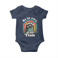 Be in Awe of My Tism Baby Onesie Funny Raccoon Autism Acceptance