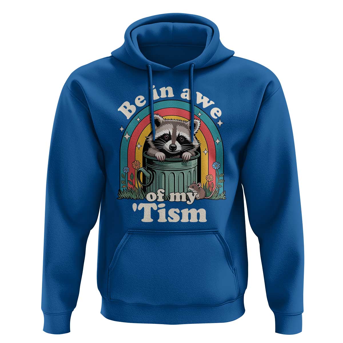 Be in Awe of My Tism Hoodie Funny Raccoon Autism Acceptance