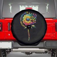 Autism Acceptance Spare Tire Cover Accept Understand Love Sunflower Puzzle