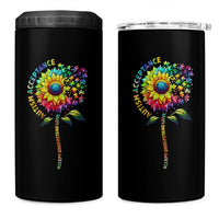 Autism Acceptance 4 in 1 Can Cooler Tumbler Accept Understand Love Sunflower Puzzle