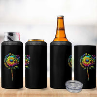Autism Acceptance 4 in 1 Can Cooler Tumbler Accept Understand Love Sunflower Puzzle