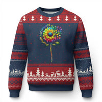 Autism Acceptance Ugly Christmas Sweater Accept Understand Love Sunflower Puzzle