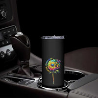 Autism Acceptance Skinny Tumbler Accept Understand Love Sunflower Puzzle