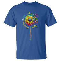 Autism Acceptance T Shirt Accept Understand Love Sunflower Puzzle