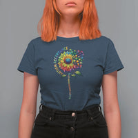Autism Acceptance T Shirt For Women Accept Understand Love Sunflower Puzzle