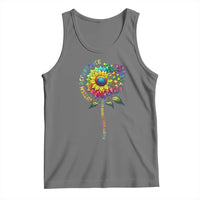 Autism Acceptance Tank Top Accept Understand Love Sunflower Puzzle