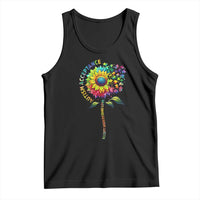 Autism Acceptance Tank Top Accept Understand Love Sunflower Puzzle