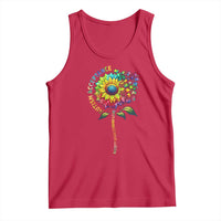 Autism Acceptance Tank Top Accept Understand Love Sunflower Puzzle