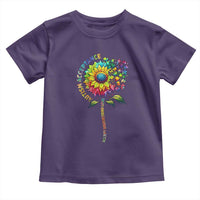 Autism Acceptance Toddler T Shirt Accept Understand Love Sunflower Puzzle