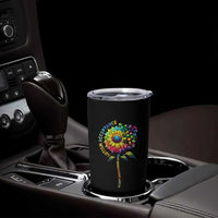 Autism Acceptance Tumbler Cup Accept Understand Love Sunflower Puzzle
