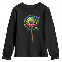 Autism Acceptance Youth Sweatshirt Accept Understand Love Sunflower Puzzle