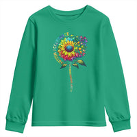 Autism Acceptance Youth Sweatshirt Accept Understand Love Sunflower Puzzle