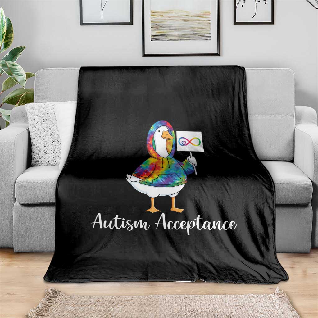 Autism Acceptance Throw Blanket Accept Understand Love Support Neurodivergent