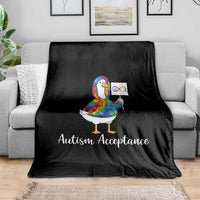 Autism Acceptance Throw Blanket Accept Understand Love Support Neurodivergent