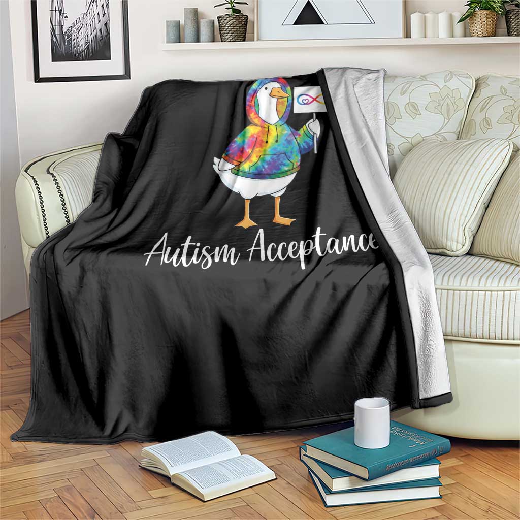 Autism Acceptance Throw Blanket Accept Understand Love Support Neurodivergent