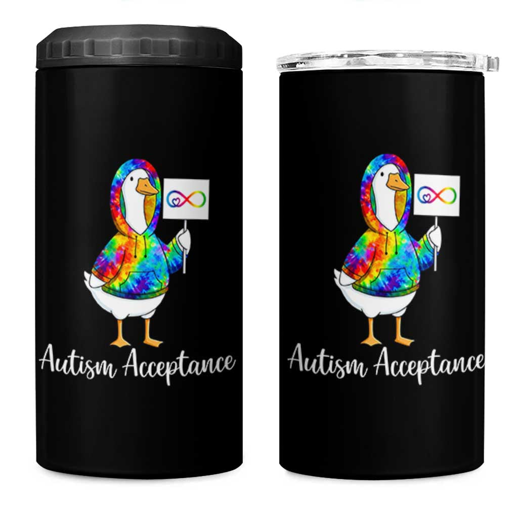 Autism Acceptance 4 in 1 Can Cooler Tumbler Accept Understand Love Support Neurodivergent