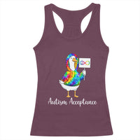 Autism Acceptance Racerback Tank Top Accept Understand Love Support Neurodivergent
