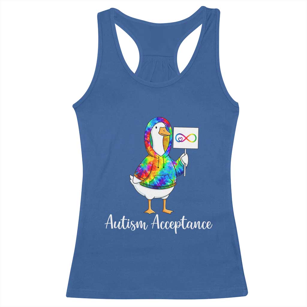 Autism Acceptance Racerback Tank Top Accept Understand Love Support Neurodivergent