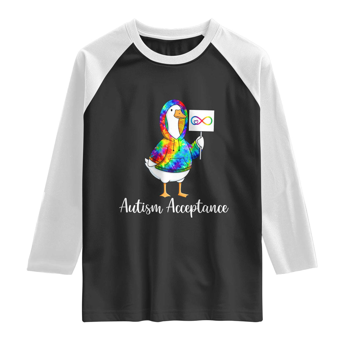 Autism Acceptance Raglan Shirt Accept Understand Love Support Neurodivergent
