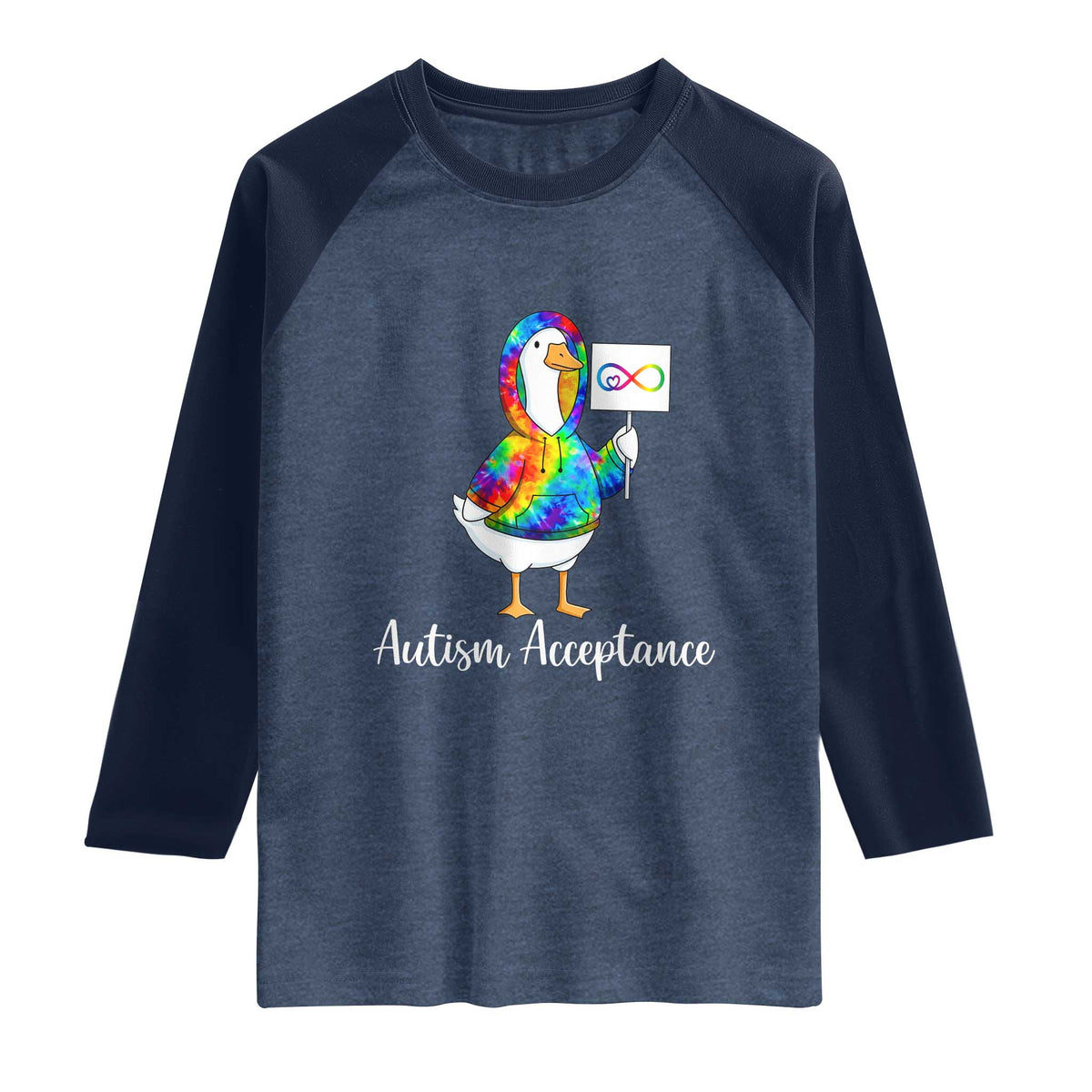 Autism Acceptance Raglan Shirt Accept Understand Love Support Neurodivergent