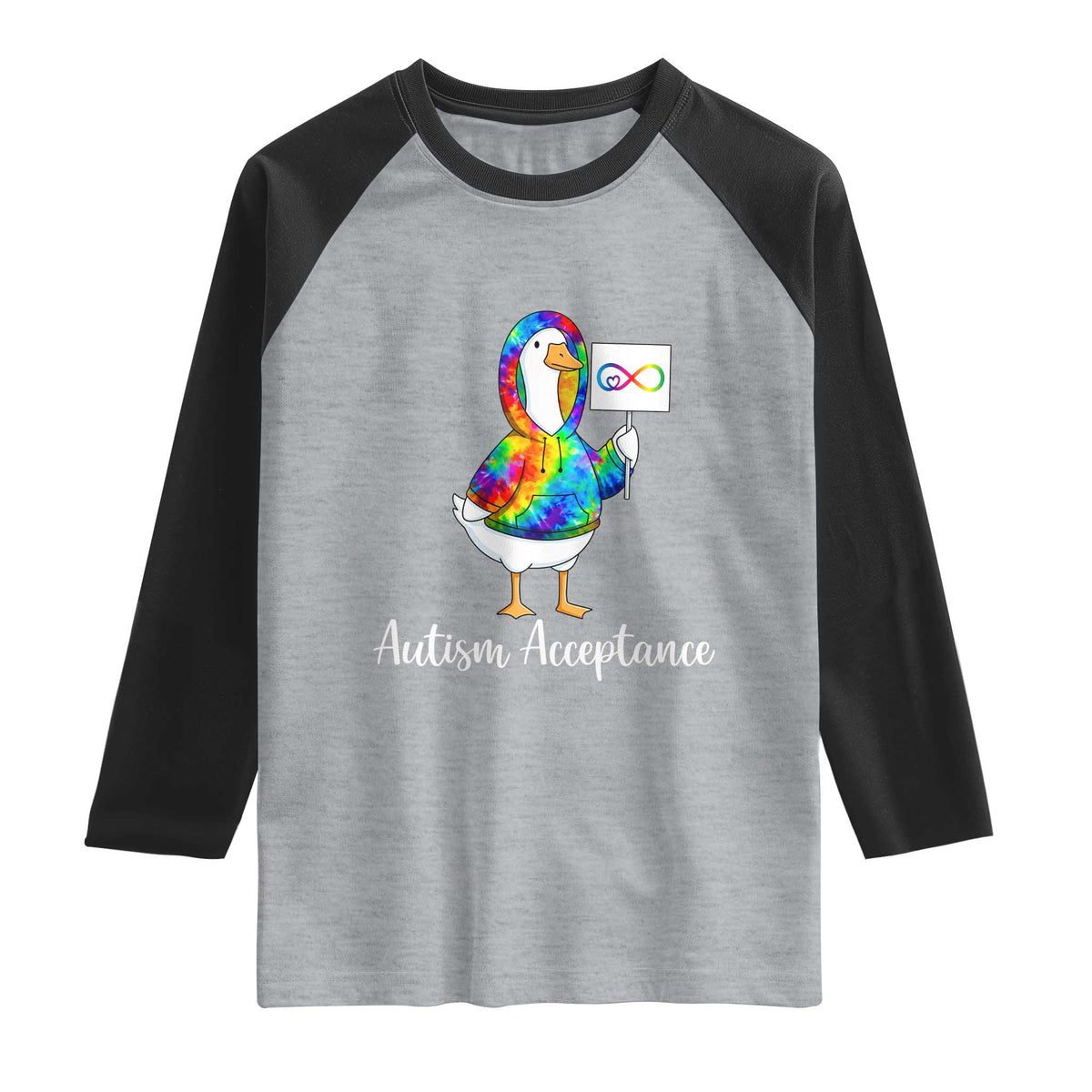 Autism Acceptance Raglan Shirt Accept Understand Love Support Neurodivergent