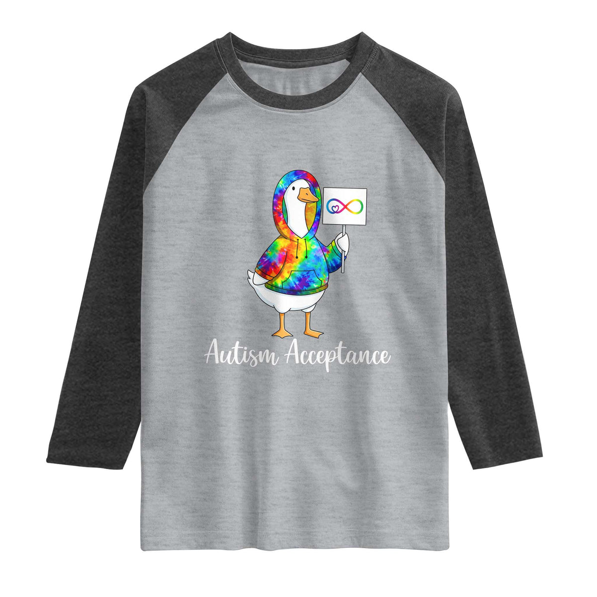 Autism Acceptance Raglan Shirt Accept Understand Love Support Neurodivergent