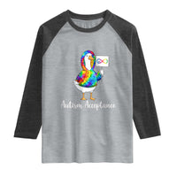 Autism Acceptance Raglan Shirt Accept Understand Love Support Neurodivergent