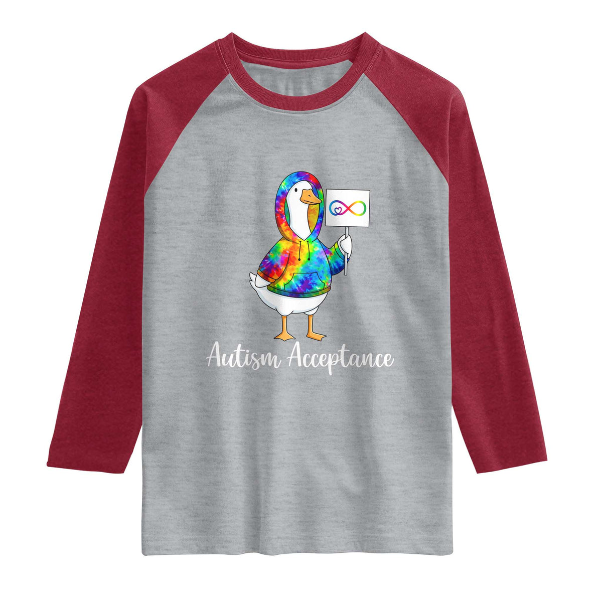 Autism Acceptance Raglan Shirt Accept Understand Love Support Neurodivergent