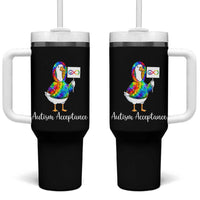 Autism Acceptance Tumbler With Handle Accept Understand Love Support Neurodivergent