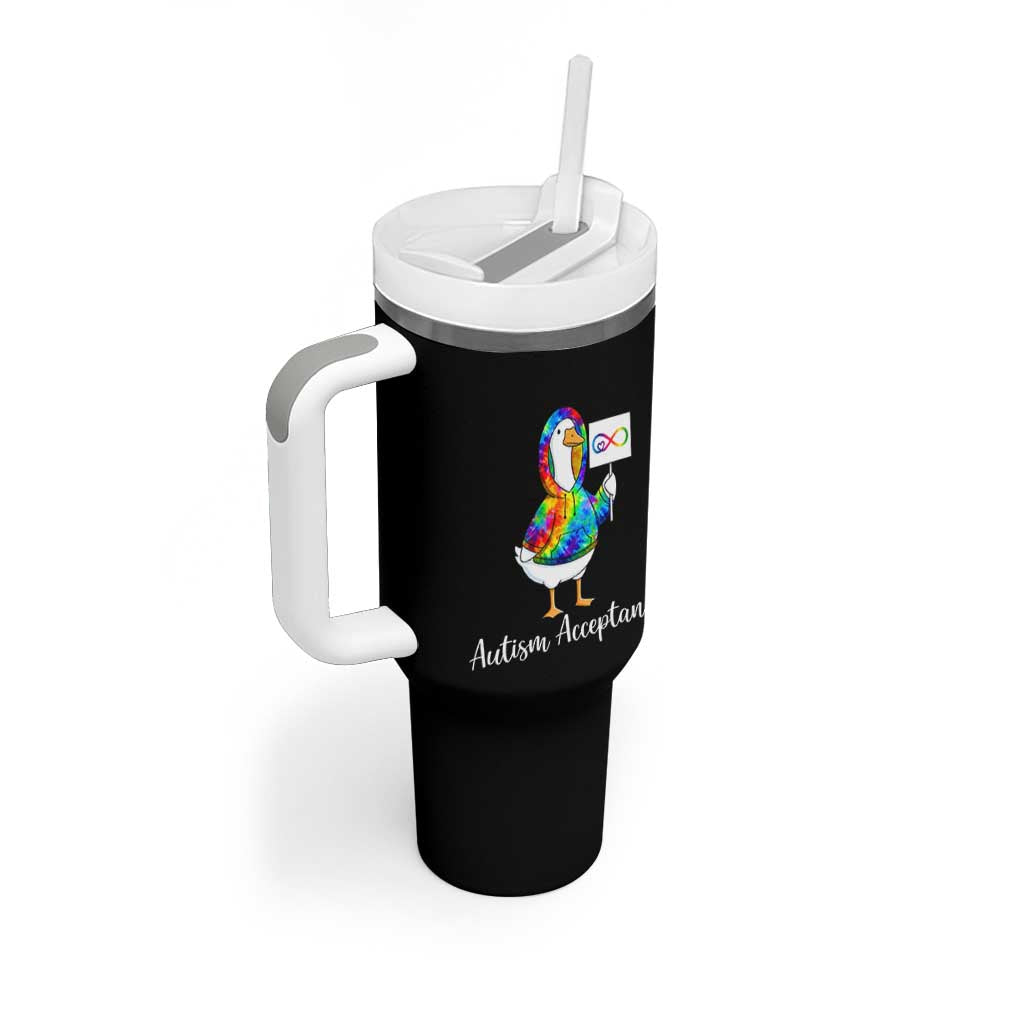 Autism Acceptance Tumbler With Handle Accept Understand Love Support Neurodivergent
