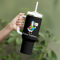 Autism Acceptance Tumbler With Handle Accept Understand Love Support Neurodivergent