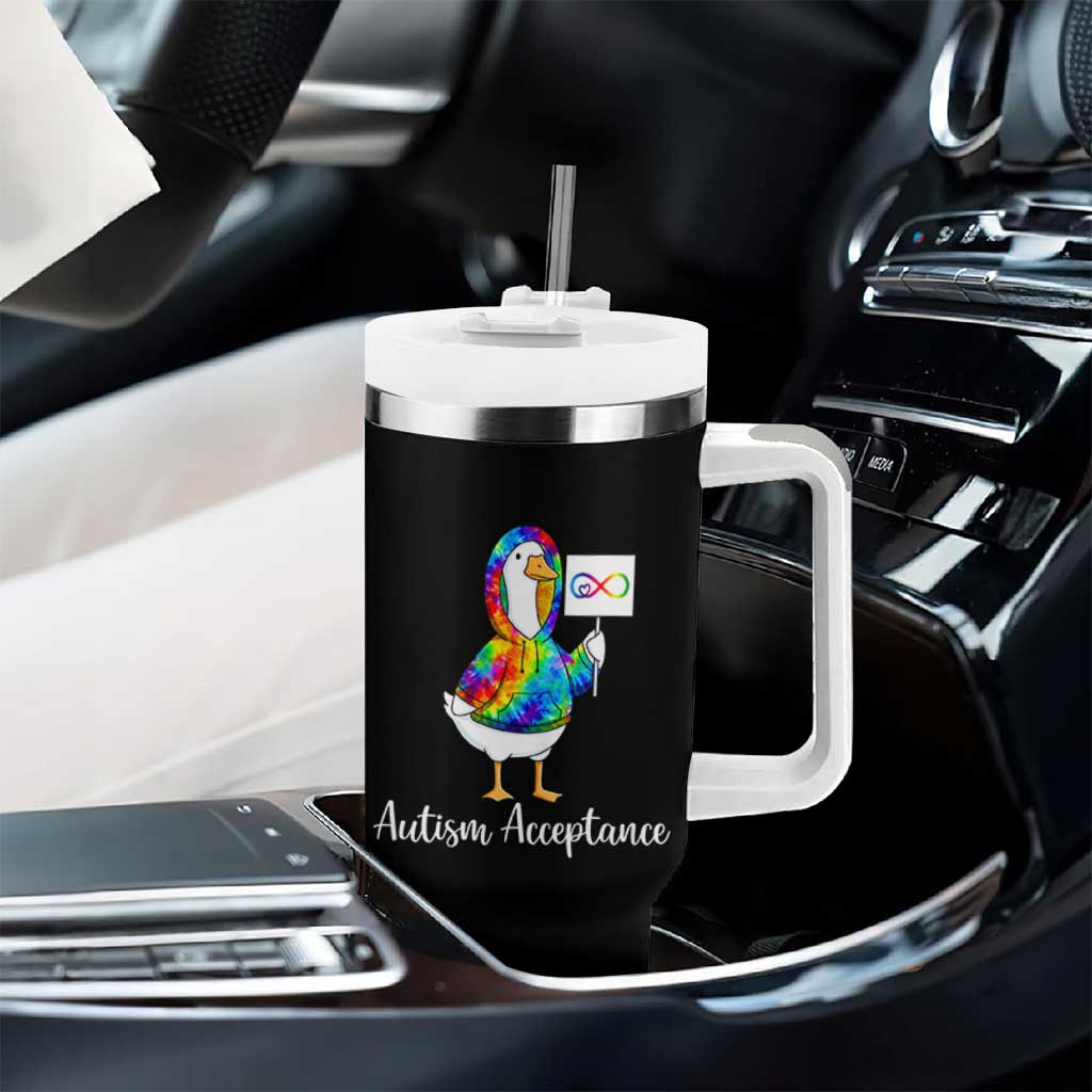 Autism Acceptance Tumbler With Handle Accept Understand Love Support Neurodivergent