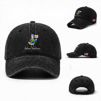 Autism Acceptance Washed Cotton Baseball Cap Accept Understand Love Support Neurodivergent