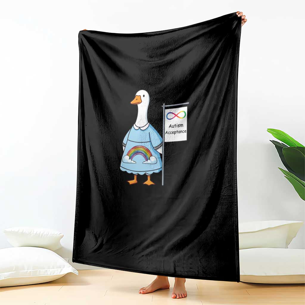 Autism Acceptance Throw Blanket Neurodivergent Awareness Silly Goose Support