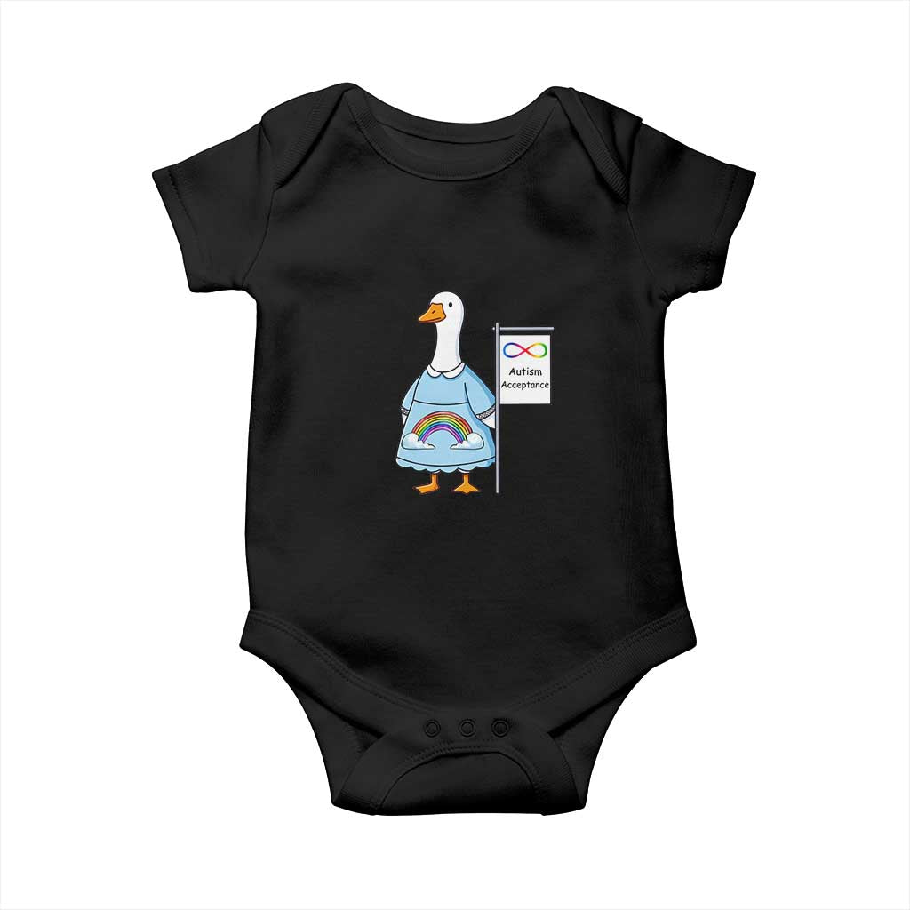 Autism Acceptance Baby Onesie Neurodivergent Awareness Silly Goose Support