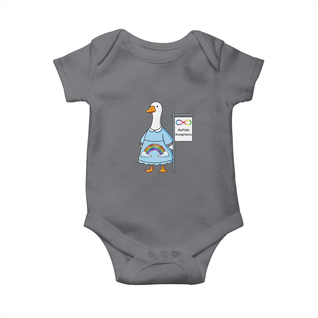 Autism Acceptance Baby Onesie Neurodivergent Awareness Silly Goose Support
